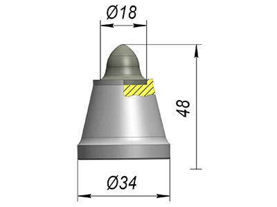 резец A34W-18F