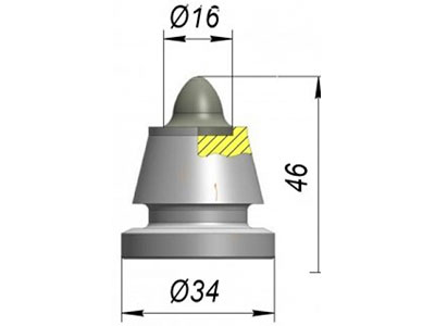 резец A34WE-16F