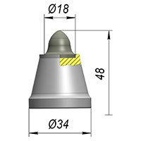 Резец A34W-18F