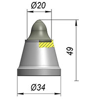 Резец A34W-20F