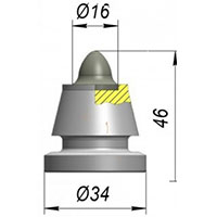 Резец A34WE-16F