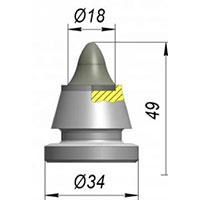 Резец A34WEL-18E