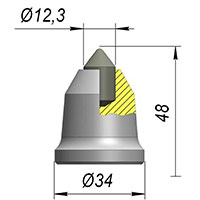 Резец A34WEL-12.3