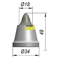 Резец A34WL-18E