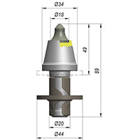 Резец A34WL-18E2