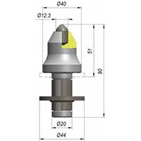 Резец A40/51W-12.3D