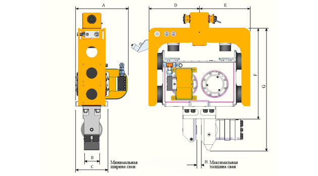 Чертеж вибропогружателя Delta VM220