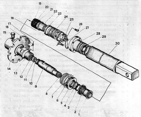 Штанга бурильная БКМ-311.05.09.000-01 для БМ-205В