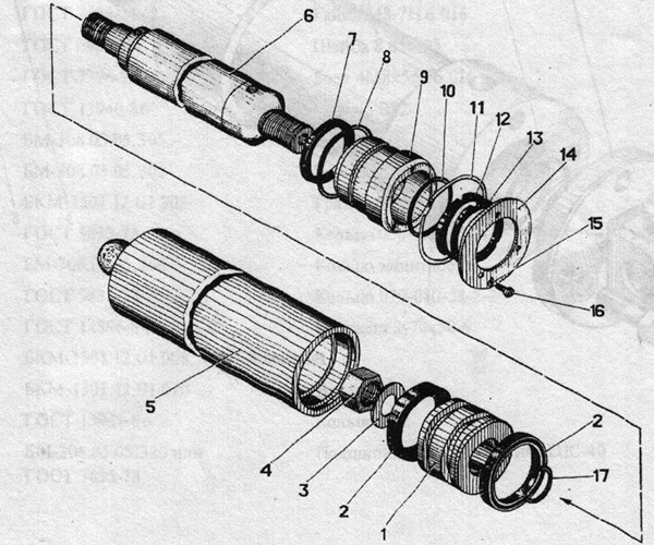 Гидроцилиндр БМ-305А.04.03.000А схема